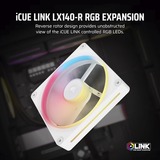 Corsair iCUE LINK LX140-R RGB PWM Reverse Fan case fan Wit, 4-pin PWM