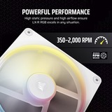 Corsair iCUE LINK LX140-R RGB PWM Reverse Fan case fan Wit, 4-pin PWM