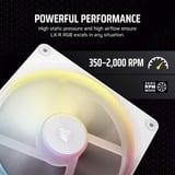 Corsair iCUE LINK LX140-R RGB Reverse case fan Wit, 140 x 140 x 25 mm, PWM