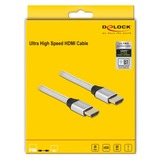 DeLOCK Ultra High Speed HDMI kabel Zilver, 1 meter, 8K 60Hz, 48 Gbps