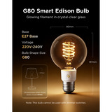 Govee Edison Bulb G80 E27 (2-stuks) led-lamp Transparant, WiFi, Bluetooth