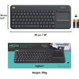 Logitech K400 Plus toetsenbord Antraciet, EU lay-out (QWERTY)