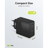 goobay 36W USB-C PD Dual snellader Zwart, 2x USB-C