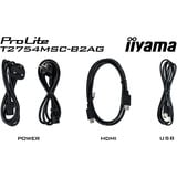 iiyama ProLite T2754MSC-B2AG 27" touchscreen monitor Zwart (mat), 1x HDMI, 1x VGA, 2x USB-A