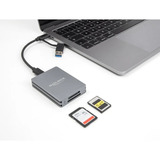 DeLOCK USB-C SD en CFexpress kaartlezer Grijs