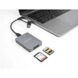 DeLOCK USB Type-C SD and CFexpress kaartlezer Grijs