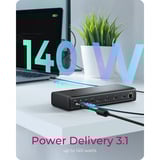 ICY BOX IB-DK7401-CU31 17-in-1 dockingstation Zwart