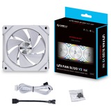 Lian Li UNI FAN SL120 V2 Reverse Blade Single Pack case fan Wit, 4-PIN PWM + 3-PIN ARGB