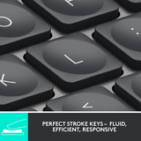 Logitech MX Keys Mini Minimalist Wireless Illuminated Keyboard, toetsenbord Grafiet, US-International, Bluetooth