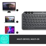 Logitech MX Keys Mini Minimalist Wireless Illuminated Keyboard, toetsenbord Grafiet, US-International, Bluetooth