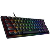 Razer Huntsman Mini, gaming toetsenbord Zwart, FR lay-out, Razer Clicky Optical (Purple), RGB leds, TKL