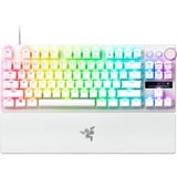 Razer Huntsman V3 Pro TKL, gaming toetsenbord Wit, US lay-out, Razer Analog Optical Gen 2, RGB leds, TKL, PBT double-shot