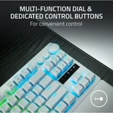 Razer Huntsman V3 Pro TKL, gaming toetsenbord Wit, US lay-out, Razer Analog Optical Gen 2, RGB leds, TKL, PBT double-shot