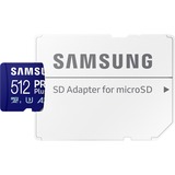 SAMSUNG PRO Plus 512 GB microSDXC (2023) geheugenkaart Blauw, UHS-I U3, Class 10, V30, A2