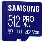 SAMSUNG PRO Plus 512 GB microSDXC (2023) geheugenkaart Blauw, UHS-I U3, Class 10, V30, A2