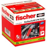 fischer DuoSeal 8x48 S A2 (25) plug Lichtgrijs/rood