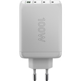 goobay 100W GaN USB-C PD Multiport snellader Wit, 3x USB-C, 1x USB-A