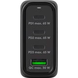 goobay 68W GaN USB-C PD Multiport Quick Charger Zwart
