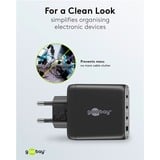 goobay 68W GaN USB-C PD Multiport Quick Charger Zwart