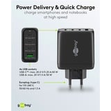 goobay 68W GaN USB-C PD Multiport Quick Charger Zwart