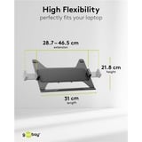 goobay DeLuxe laptophouder voor monitorarm, 11,6 tot 17,3 inch standaard Zwart