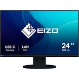 EIZO FlexScan EV2490-BK 24" monitor Zwart, HDMI, DisplayPort, 3x USB-A 3.2 (5 Gbit/s), USB-B, 2x USB-C