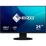 EIZO FlexScan EV2490-BK 24" monitor Zwart, HDMI, DisplayPort, 3x USB-A 3.2 (5 Gbit/s), USB-B, 2x USB-C