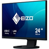 EIZO FlexScan EV2490-BK 24" monitor Zwart, HDMI, DisplayPort, 3x USB-A 3.2 (5 Gbit/s), USB-B, 2x USB-C