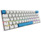 Sharkoon SKILLER SGK50 S4 Gen2 PBT RGB mechanisch gaming toetsenbord Wit, BE lay-out (AZERTY), Gateron G Pro 3.0 Yellow, 60%, Hot-swappable