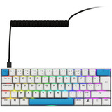 Sharkoon SKILLER SGK50 S4 Gen2 PBT RGB mechanisch gaming toetsenbord Wit, BE lay-out (AZERTY), Gateron G Pro 3.0 Yellow, 60%, Hot-swappable