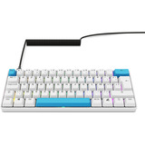 Sharkoon SKILLER SGK50 S4 Gen2 PBT RGB mechanisch gaming toetsenbord Wit, BE lay-out (AZERTY), Gateron G Pro 3.0 Yellow, 60%, Hot-swappable