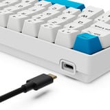 Sharkoon SKILLER SGK50 S4 Gen2 PBT, gaming toetsenbord Wit, BE Lay-out, Gateron G Pro 3.0 Yellow, RGB leds, Hot-swappable, 60%
