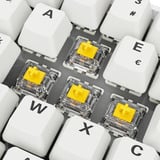 Sharkoon SKILLER SGK50 S4 Gen2 PBT, gaming toetsenbord Wit, BE Lay-out, Gateron G Pro 3.0 Yellow, RGB leds, Hot-swappable, 60%