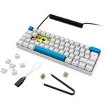 Sharkoon SKILLER SGK50 S4 Gen2 PBT, gaming toetsenbord Wit, BE Lay-out, Gateron G Pro 3.0 Yellow, RGB leds, Hot-swappable, 60%