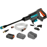 GARDENA AquaClean 24/18 V P4A kant-en-klare set drukreiniger Grijs/turquoise, 14800-20, Accu inbegrepen