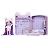 MGA Entertainment Na! Na! Na! Surprise - 3-in-1 Backpack Bedroom-speelset van serie 3 - lavendelkleurige kitten Pop