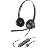 Poly EncorePro 320 Stereo USB-A on-ear headset Zwart