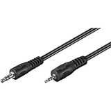 goobay 2,5 mm Jack > 3,5 mm Jack kabel Zwart, 2 meter, Stereo