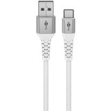goobay Supersoft USB-C naar USB-A 2.0 kabel Wit, 2 meter