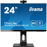 iiyama Prolite XUB2490HSUC-B1 23.8" Monitor Zwart, Webcam, VGA, HDMI, DisplayPort, USB, Audio