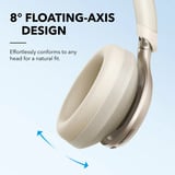 Anker Soundcore Space One over-ear hoofdtelefoon Crème, Bluetooth