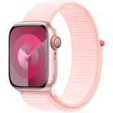 Apple Watch Series 9 smartwatch Roze/rosé, Aluminium, 41 mm, Geweven sportbandje, GPS + Cellular