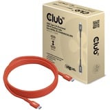 Club 3D USB 2.0 Type-C Bi-Directional USB-IF Certified kabel, 3m Rood, 480Mb, PD 240W(48V/5A)