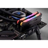 Corsair 32 GB DDR4-3200 Kit werkgeheugen Zwart, CMW32GX4M2E3200C16, Vengeance RGB PRO, XMP