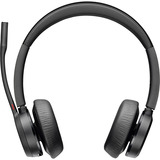 HP Poly Voyager 4320 UC on-ear headset Zwart, Incl. BT700 USB-A-adapter + oplaadstandaard
