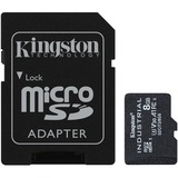 Kingston Industrial microSDHC 8GB geheugenkaart Zwart, Incl. SD adapter, Klasse 10, UHS-I, U3, V30, A1