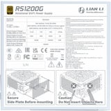 Lian Li Rotational Shift 1200G + Hub modulaire 1200 watt voeding  Wit, 1x 12V-2x6, 4x PCIe, 4x USB-header hub