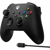 Microsoft Xbox Wireless Controller Zwart, Incl. USB-C-kabel | Pc, Xbox One, Xbox Series X, Xbox Series S