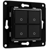 Shelly Wall Switch 4 knop Zwart