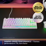 SteelSeries Apex 3 TKL RGB gaming toetsenbord Wit, US lay-out (QWERTY), SteelSeries Whisper-Quiet, 80% (TKL)	